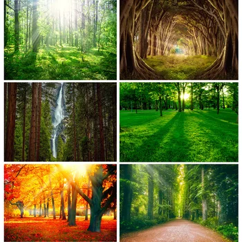 Фон для фотосъемки с природными пейзажами, лесом, рекой, фоном для путешествий, студийным реквизитом 22714 SL-01