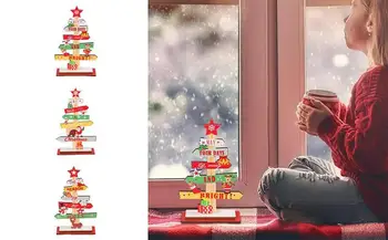Деревянные украшения Рождественский Настольный Орнамент Высококачественная Елка Санта Клаус Украшения своими Руками Таблички Рождественские Подарки для новогодней вечеринки