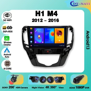 Автомобильное радио Carplay Android для Great Wall H1 M4 2012-2016 Мультимедийный Видеоплеер сенсорный экран Авто стерео Навигация Без 2din