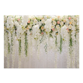 Многофункциональная Цветочная стена 210x150 см Фон Для Фотосъемки Розовое Украшение Свадьбы H1