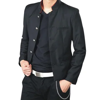 Бесплатная доставка Новые колледжи университет Японская школьная форма мужской тонкий блейзер китайская туника пиджак top man casual