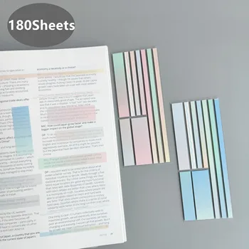 180 листов Прозрачных цветных самоклеящихся водонепроницаемых блокнотов для заметок Блокноты для заметок для школьных канцелярских принадлежностей Канцелярские принадлежности