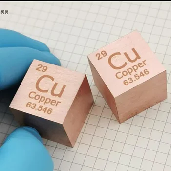 10 мм 25,4 мм Медный куб Коллекция Периодической таблицы металлических элементов Кубики