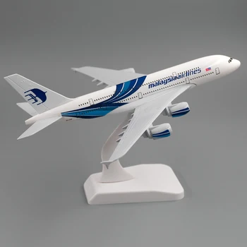 20 см Самолет Airbus Malaysia Airlines A380 Модель Самолета Из Сплава Детский Подарок для Коллекции Украшения дома