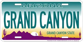 Знаки 4 Fun SLMZGC AZ-Гранд Каньон, Крышка номерного знака, Металлическая Автомобильная бирка для мужчин и женщин 6 X 12 дюймов