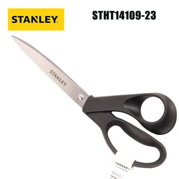 Офисные художественные Ножницы Stanley STHT14109-23 из нержавеющей стали, бытовая изогнутая ручка из нержавеющей стали.
