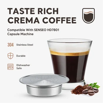 Многоразовая кофейная капсула для кофемашины HD7801 в капсулах, экологически чистые многоразовые капсулы, кофеварка для приготовления эспрессо