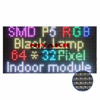 Бесплатная Доставка Внутренняя Полноцветная панель 64x32 пикселей P5 LED Matrix Module 320x160 мм
