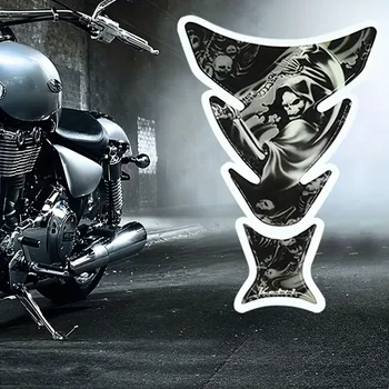 Универсальные 3D наклейки на автомобиль, мотоцикл, аксессуары для мотокросса, накладка на бензобак, наклейка на мотоцикл, защита логотипа Черепа Дьявола, Гонки