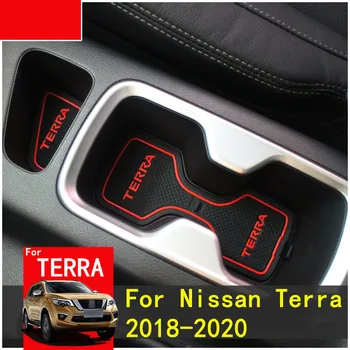 3D резиновый коврик Внутренний противоскользящий коврик Дверной прорезной коврик Подушка для чашки Коврик для Nissan Terra 2018 2019 2020 Автомобильные аксессуары