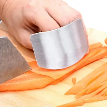 Защита для пальцев Кухонные щитки для пальцев из нержавеющей стали для противоскользящей резки, толстые, гладкие, не деформируются пальцами