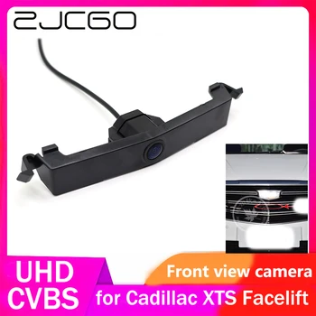 ZJCGO CVBS RCA 170 ° С логотипом автомобиля, Парковочная камера переднего обзора для Cadillac XTS Facelift 2018 2019 2020