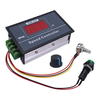 ШИМ-регулятор частоты вращения двигателя постоянного тока с цифровым дисплеем 30A, Бесступенчатый регулятор с регулируемой скоростью PWM