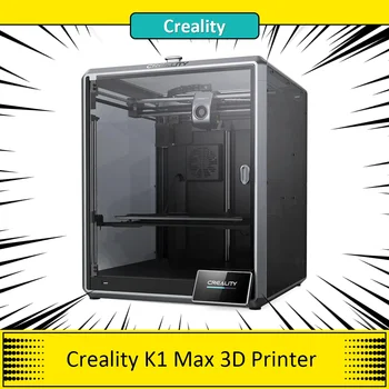 3D-принтер Creality K1 Max, Автоматическое Выравнивание, Максимальная скорость печати 600 мм / с, экструдер с прямым приводом, Сенсорный экран 4,3 дюйма, Интеллектуальная система