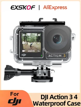 Экшн-камера, водонепроницаемый чехол, погружной дизайн с холодным башмаком длиной 40 м, кнопка из нержавеющей стали для DJI Action 3, Action 4