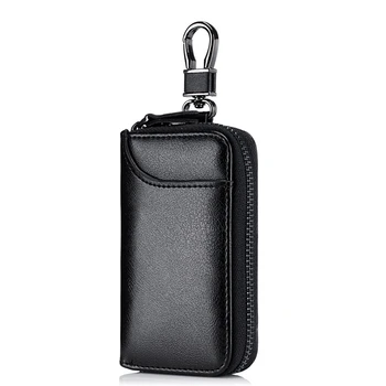 Кожаный брелок Для мужчин и женщин, держатель для ключей, сумка-органайзер, чехол из искусственной кожи, кошелек для ключей от автомобиля, ключница, чехол для ключей, мини-сумка для карт