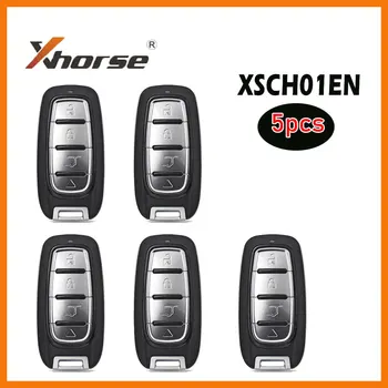 5шт Xhorse XSCH01EN XM38 Универсальный Смарт-Ключ KE.LSL Стиль Поддержки 4D 8A 46 47 48 MQB48 MQB49 для VVDI MINI VVDI Key Tool