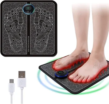 Электрический массажер для ног, USB EMS массажер для ног, 8 режимов, 19 уровней интенсивности, Подходит для мужчин и женщин для расслабления затекших мышц
