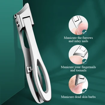 Кусачки для ногтей, самый острый нож для ногтей из нержавеющей стали, изогнутый край для взрослых мужчин и женщин, выдвижная пилочка для ногтей