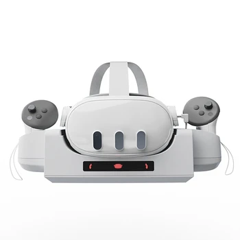 База Зарядного Устройства Для Meta Quest 3 Запасные Части Parts VR Настенная Док-станция Для зарядки Контактов с Захватом + Подставка Для Хранения Гарнитуры VR