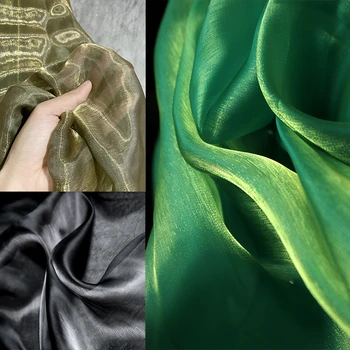145x100 см Пряжа мягкая перспективная ткань жидкая текстура глянцевая сетка фон для одежды креативная дизайнерская ткань