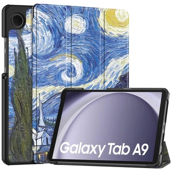 Принципиально Для Samsung Galaxy Tab A9 Чехол 8,7 дюймов Магнитный Складной Кожаный Чехол Для Coque Galaxy Tab A9 8,7 SM X110 X115 Case Kids