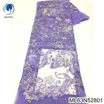 Изящная вышивка Подчеркивает цветочный узор, украшенный африканскими блестками, французским тюлем, кружевной тканью, вечерним платьем ML63N528