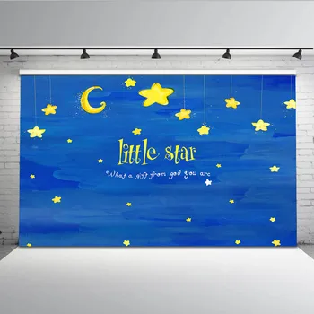  Фоновые изображения новорожденных Little Star Baby Shower Синие фоны для фотобудки Studio 770