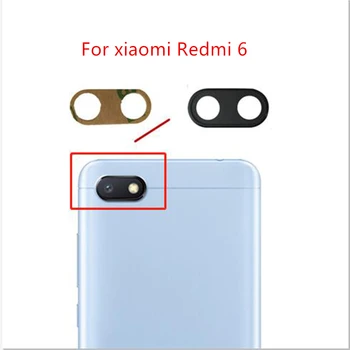 2шт для Xiaomi Redmi 6 Камера Стеклянный Объектив Задняя Задняя Камера Замена Стеклянного Объектива Ремонт Запасных Частей с Клеем