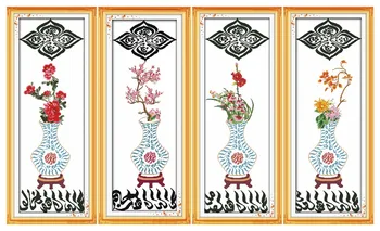 Синий и белый фарфоровый набор для вышивки крестом Ислам арабское слово Аида количество 14 карат 11 карат печатная вышивка DIY ручной работы для рукоделия