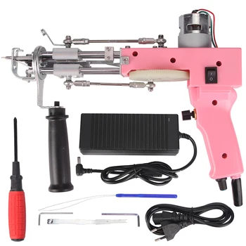 QJH Электрический Пистолет для Тафтинга 2 в 1 Cut Pile Loop Машина Для Тафтинга Ворсовых Ковров Starter Kit Комплект Для Тафтинга Ковров Машина для Флокирования Ковроткачества