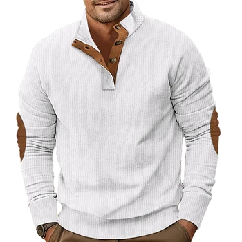Стильная мужская толстовка, пуловер со стоячим воротником и длинными рукавами, мешковатый повседневный топ, идеально подходящий для занятий спортом и приключений на свежем воздухе
