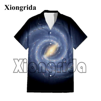 Рубашки Galaxy Мужские футболки с принтом 3D Вселенной Звездное небо, футболки с коротким рукавом, летняя стильная блузка в стиле хип-хоп, футболки, топы Унисекс