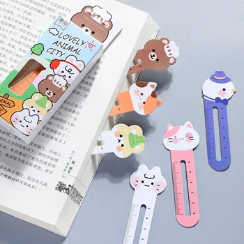 Бумажные закладки серии Cute Ruler с милыми мультяшными креативными закладками с функцией 