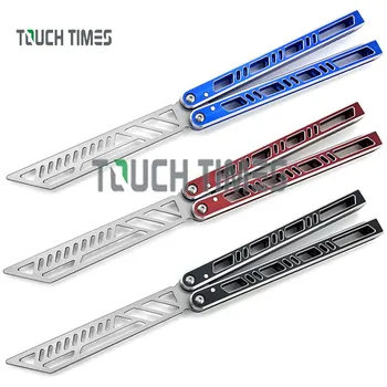TOUCH TIMES Megalodon Clone Balisong Trainer 7075 Алюминиевая Канальная Рукоятка С Системой Втулок Butterfly Trainer Knife