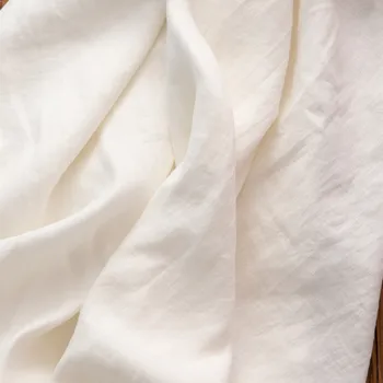 45x135 см Чистая белая льняная ткань, промытая песком для пошива рубашки, платья, халата, брюк, одежды, отделочного материала ручной работы DIY