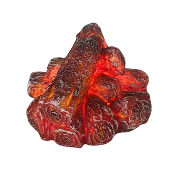Светодиодный светильник с искусственным пламенем, беспламенный камин Светодиодный камин с реалистичным пламенем, горящим на дровах Прочный красный