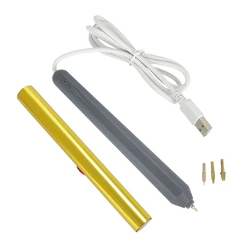 Ручка для горячей фольги с питанием от USB, набор рулонов золотой фольги, открытки для скрапбукинга 
