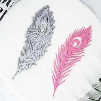 2022 Птица, красивые павлиньи перья, металлические формы для резки для скрапбукинга, поделок из бумаги и открыток, декор для тиснения Без штампов