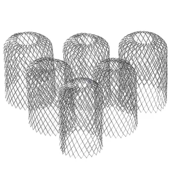 6 Упаковок Защитного Кожуха для Желоба 3-дюймовый Расширяемый Алюминиевый Фильтр-Ситечко Для Защиты Водосточной Трубы Желоба от Засорения Листьями