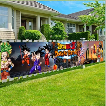 Dragon Ball z Goku 300 см баннер Праздничные баннеры Украшения для вечеринок Фоновая фотография Реквизит Детский душ Подарок на День рождения