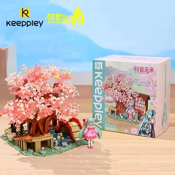 keeppley Hatsune Miku building block model собранная игрушка kawaii подарок на день рождения украшение рабочего стола анимация периферийное устройство