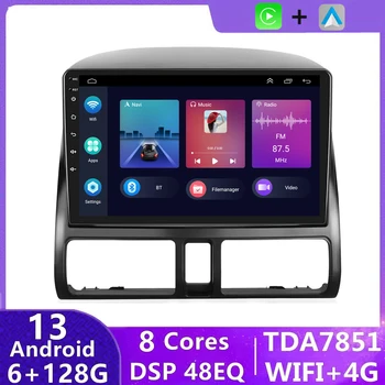 4G + 64G Android 13 Автоматический мультимедийный видеоплеер для Honda CR-V CRV 2 2001 2002 - 2006 Carplay GPS 2 Din AHD камера автомагнитола