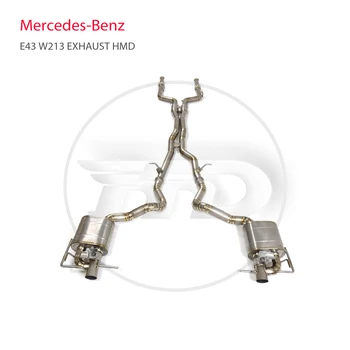 Производительность выхлопной системы из титанового сплава HMD Catback Для Mercedes Benz E43 W213 Клапан Глушителя OEM Control