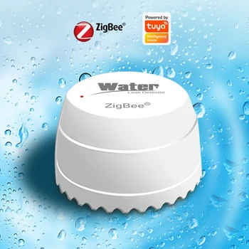 Датчик утечки воды Tuya Zigbee Приложение для обнаружения утечек Дистанционное управление Интеллектуальная защита от перелива воды