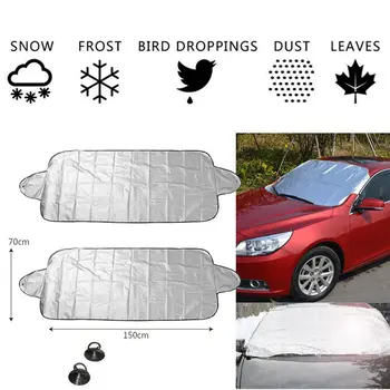 Универсальная защита автомобиля, защита лобового стекла от снега, льда, солнцезащитного козырька, пыли, замерзания, солнцезащитного козырька, автомобильного зонтика.