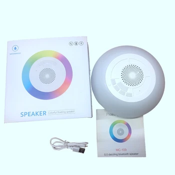 Bluetooth FM-радио для ванной комнаты RGB 5 Вт TWS Bluetooth-Колонки с микрофоном на воде