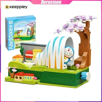 Keeppley Doraemon Строительные блоки, большие и маленькие украшения для туннелей, головоломки, сборные модели игрушек, подарки на день рождения для мальчиков и девочек