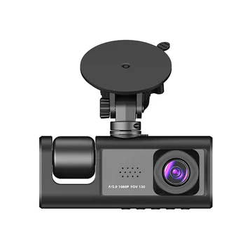 3-Канальная Автомобильная Видеорегистраторная Камера, Приборная Панель 1080P, 3-Полосная Автомобильная Камера с ИК-Ночным Видением, Циклической Записью, Парковочным Монитором