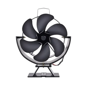 1 ШТ 6 Лопастей Теплового Вентилятора Для Плиты Бесшумный Вентилятор Для Плиты Эффективная Тепловая Горелка На Дровах Eco-Fan